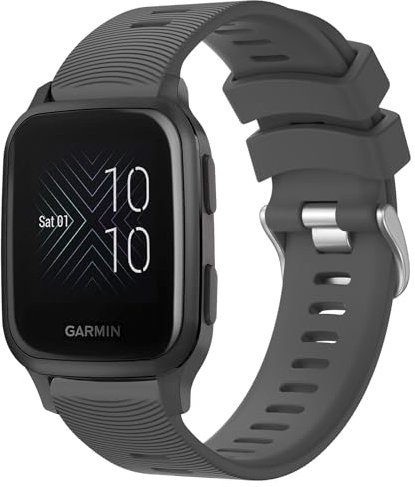 Vancle Cinturino per Garmin Forerunner 245 /Venu Sq/Sq 2 Music, 20mm Cinturini in Silicone Sportivo per Forerunner 245