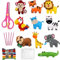 Cerkkapo Nähset Kinder, Filztiere Nähen Set, DIY Tierformen, Pädagogisches Nähset für Anfänger Für Kinder,Nähen Filzset, Animals Sewing Kit - Polartier