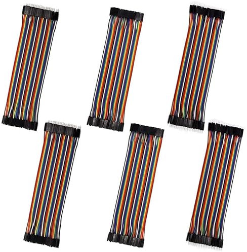 240pcs Multicolored Dupont Wire 40pin Male to Female,40pin Female to Female, 40pin Male to Male Breadboard Jumper Ribbon Cables Kit Compatible with Arduino Projects (6 * 20CM)