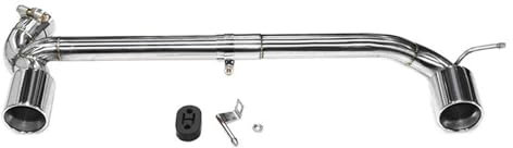 Auspuffblenden Doppelauspuffblende Für F30 F31 320i 318i Look Autoauspuffrohr 304 Edelstahl Schalldämpferspitze Endrohrdüse Auto Auspuffblende(Silber)