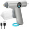 Diymore Pistola Colla a Caldo Senza Fili 25W con Display della Temperatura,22 Stick di Colla da 7 mm con Porta di Ricarica USB-C Luce Anulare a LED Integrata per fai da te,Arte,Artigianato