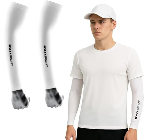 ZKGYUS Manchon de Compression Bras, Manchette Bras Homme, Manchette de Compression Bras, Anti-UV Protection, pour le Sport Running, Cyclisme, Trail et Triathlon