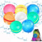 Globos de Agua Reutilizables, 8 Piezas Globos de Agua Llenado Rapido, Bolas de Agua Magneticas, Juguete de Agua para Niños y Adultos, para Piscinas, Playas y Fiestas Acuáticas Al Aire Libre