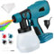Spruzzatore di colore cordless compatibile con batteria Makita da 18 V, pistola a spruzzo elettrica a mano con 4 ugelli, 3 modelli di spruzzo, 1000 ml, contenitore per pareti e mobili