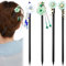 Hair Sticks, 4 Stück Haarstab Haarstäbchen Haarnadel Japanisch, Holz Vintage Chinesischer Haarschmuck Schmetterlingsblume Perlenverzierung, Passend Für Damen Und Mädchen Mit Langem Haar (B)