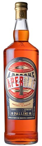Pallini Aperone Aperitif I 15% Vol. I 1000 ml I Italienischer Aperitif-Likör mit intensivem Orangenaroma I Harmonische Balance aus Süße & Bitterkeit I Ideal als Spritz-Variante oder pur auf Eis