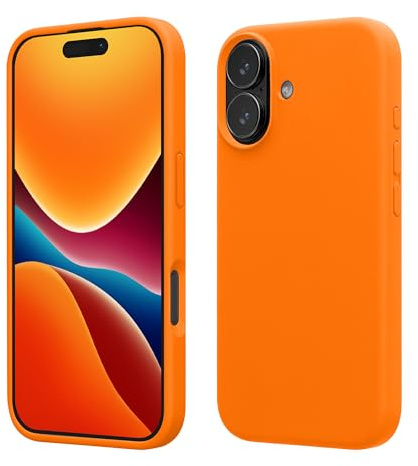 kwmobile Handyhülle für iPhone 17 Hülle, für iPhone 17 Case - Hülle Silikon - kabelloses Laden - Fruity Orange