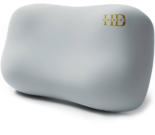 HighBeds Cervical Neck Pillow - Side Sleeper Pillow for Neck Pain Relief, Soft Ergonomic Memory Foam Pillows Ice Silk Zipperless Pillowcase, Eco-Friendly and Durable Material (Grey)