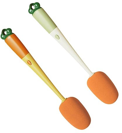 Veemoon 2pcs Bottle Cleaning Brush Cup Brush Sponge for Gap Cleaning Lid Detail for Water Bottles