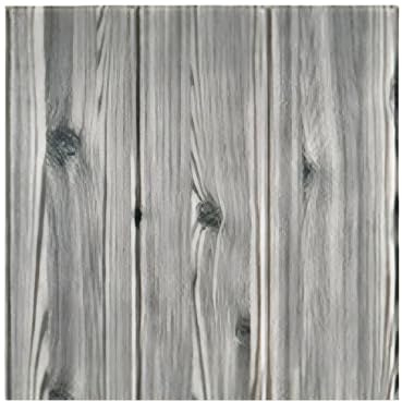 dijiusidy Abziehen und Aufkleben von Wandverkleidungsplatten, graue Holzplatte, 3D Wandplatten, selbstklebend, für Zuhause, Küche, Badezimmer, Schaumstoff, Graue Holzfarbe