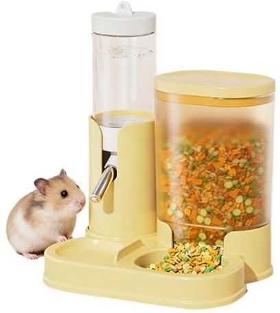 Bouteille d'eau pour Animaux - Acquer de Hamster, Amovible Potable Animal pour, réservoir avec Base de Nourriture, avec Nourriture pour gerbles pour Animaux d