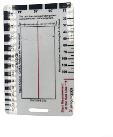 7-stufiges EKG-Lineal für EKG-Interpretation und Herzachsenbewertung, tragbares transparentes Werkzeug, geeignet für Schüler und Schüler (Lineal)