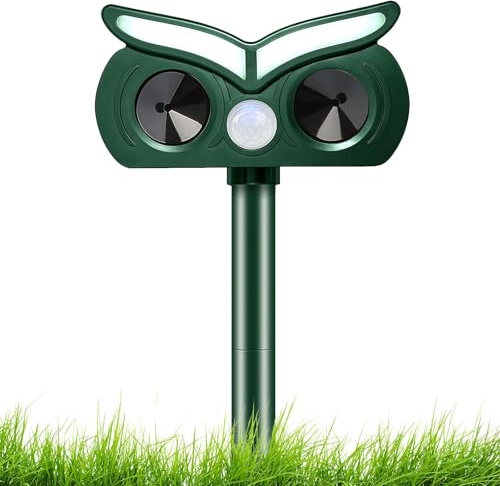 Katzenschreck Ultraschall, Solar Tiervertreiber Katzenvertreiber 2 Modi, Ultraschall Tierabwehr Hundeschreck Wasserdicht mit Bewegungssensor und Blinklicht für Garten Katzen, Hunde, Wildtiere