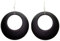 Bluebubble DISCO FEVER 56mm Large Round Hoop Earrings - 32 Colours Available (Groovy Black) with Gift Bag