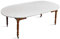 Protector de Mesa, Tipo bulgomme, Blanco, para Mesa Oval, Todo ELASTICATO Alrededor,: para Mesa Oval de 1,5 Metro hasta 1,63 Metro de Longitud y Entre 1,10 Metro hasta 1,23 m de Anchura