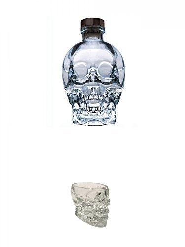 Crystal Head Vodka Magnumflasche 1,75 Liter + Crystal Head Glas Totenkopf aus Glas 1 Stück