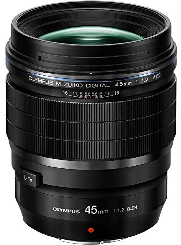 Olympus M.Zuiko Digital Ed Objectif 45 mm F1.2 Pro pour appareils Photo Micro 4/3 Noir