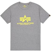 Alpha Industries Herren Basic Für T-Shirt, Charcoal Heather, M EU