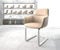 Schwingstuhl Pejo-Flex Freischwinger flach Edelstahl Mikrofaser Beige Vintage Taschenfederkern