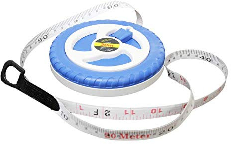 Bahob® Fiberglass Tape Measure Builders Surveyors Long Reel Roll Measuring Tape 20m/66ft and 30m/100ft (20M)