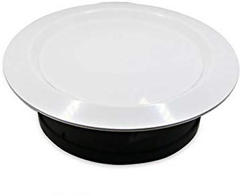 Vogueing - Copertura circolare per griglia di ventilazione, in plastica ABS, colore: bianco e nero, per uso domestico