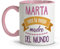 Tazas día de la Madre. Tazas Personalizadas. Tazas con Frases. Tazas Desayuno Originales. Regalos Personalizados. Taza asa e Interior Rosa. Mejor Madre