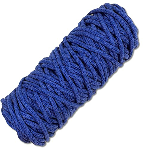 Baumwollkordel 50 Meter in 5 mm Makramee Kordel Baumwollseil Schnur Basteln DIY Schnur Turnbeutel… (007 | Dunkelblau)