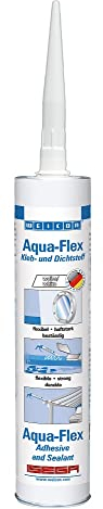 WEICON Aqua-Flex Name 310 ml, flexibler Unterwasserkleber auf MS basis, geeignet für Schwimmbäder, Teichfolien und vieles mehr, weiß