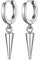 Bestyle Damen Herren Huggie Ohrringe mit Anhänger, Creolen Silber 925 Damen, Hoop Rund mit Kegel, Silberschmuck