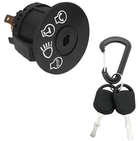 Lawn Mower Tractor Ignition Switch with Key - 5 Terminals 925-04228(A) | Easy to Install, Long Life | Compatible with MTD, Husqvarna, Ariens, Craftsman | Saves Repair Costs (A)