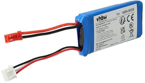 vhbw Akku kompatibel mit BEC Stecker für Modellbau z.B. Racing Car, Helikopter, Flugzeug (610mAh, 7,4V, Li-Polymer, 74 x 31 x 8 mm)