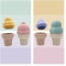 Einchenhorn Icecream - Badewannenspielzeug Eiscreme 4er Set aus LFGB-Silikon schimmelfrei und ungiftig Badespielzeug Kaufladen Spielküche Baby Kind Kleinkind Haustier