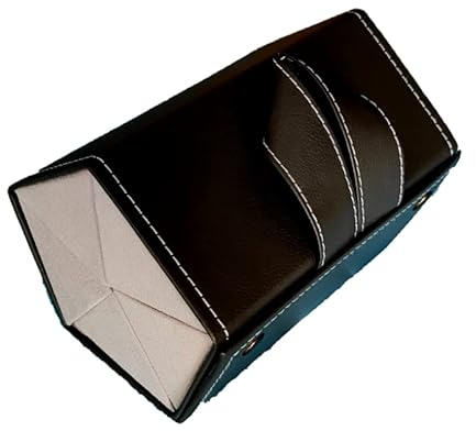 Skybook 5 Slots Brillenaufbewahrung für mehrer Brillen Präsentation Schutz Ihrer Brillen Brillen Reiseetui Brillenkoffer für Sonnenbrillen und Alltagsbrillen Aufhängbares Brillenetui (Schwarz-beige)