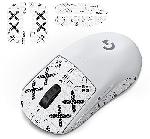 JINGDU Mouse Grip Tape kompatibel mit Logitech G Pro Wireless Gaming Mouse, Anti-Rutsch Maus-Aufkleber für GPW Gaming Maus, Ultrathin Griff-Aufkleber für G Pro Wireless Maus,WeissX