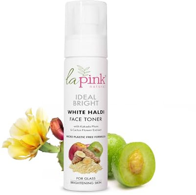 La Pink Ideal Bright Face Toner For Glowing Skin & Pore Tightening For Men and Women | 100% Microplastic Free Formula | For All Skin Type, 100 ML