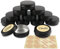 YANCAER 10 Pièces Pots en Aluminium Noir Mat de 60ml avec Couvercle - D68mm x H27mm Vide Ronde Cosmétiques Pot Conteneurs de Voyage pour Maquillage, Crème, Baume à Lèvres, Mini Bougies