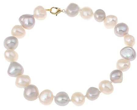Bracelet de perles d’eau douce fait à la main de 7 à 8 mm pour femmes | Bracelet en perles d'eau douce véritables pour femmes et filles - Ajustable