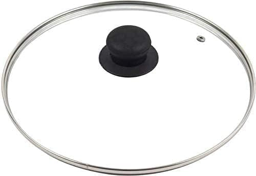 PEBBLE HUG 30 Cm Transparent Tempered Glass Lid for Frying Pan, Pots, Skillets - Universal Cover for Kitchen Utensils (Set of 1)