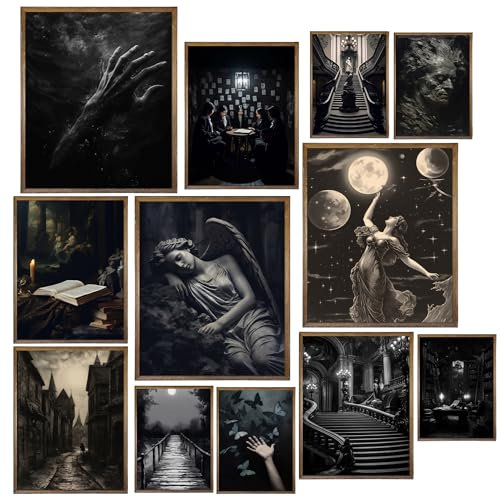 Insire Dark Academia Wandkunst, Gothic-Kunst, Gothic-Poster, Dark Academia Dekor, Gothic-Poster (20,3 x 25,4 cm, ungerahmt)
