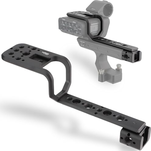 Leftfoto Handle Extension Rig Compatible with XLR Handle Unit for Sony Camera FX3 FX30,Extension Bracket Grip with Cold Shoe,NATO & 1/4-20 and 3/8-16 Threads
