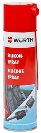 Wurth Spray Silicone Professionnel 500 ml – Lubrifiant Incolore pour Joints Caoutchouc, Plastiques et Métaux – Protection Anti-Gel, Anti-Grincement et Hydrofuge – Entretien Automobile et Maison