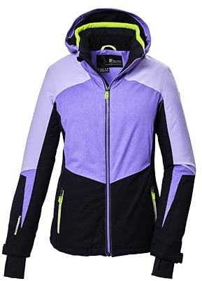 killtec Damen Skijacke/Funktionsjacke mit abzippbarer Kapuze und Schneefang KSW 66 WMN SKI JCKT, lavendel, 46, 41952-000