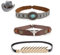 FINELYCR 3 Stück Hutband 52 cm, Hutband für Cowboyhut, Weiches PU Leder Hutbandersatz, Verstellbares Hutband für Cowboy Hut, Geeignet für Dekoration und DIY Hüte