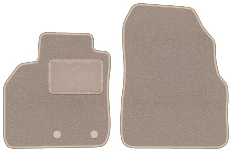 Wielganizator Automatte – Passend für Renault Scenic II Minivan 2003-2009 – Velours – Autozubehör - Auto Fußmatten – Fußmatte Auto – 2-teilig - beige