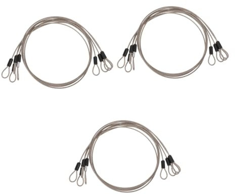 Gatuida 12 Pcs Wire Rope Stainless Steel Wire Cable Dog Runner Cable Electrical Cable Cupboard Hinge Dog Chain outside Light Hanging Wires Stainless Steel Ropes Overmolding Accessories