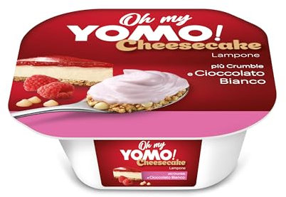 Granarolo, Oh My Yomo, 140g, Gusto Cheesecake, Lampone più Crumble e Cioccolato Bianco, Dessert Goloso per i Momenti di Pausa