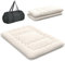 COSTWAY Japanische Futon Matratze, Tatami-Matte, Bodenmatratze, Klappmatratze mit waschbarem Bezug, Faltbare Schlafmatte mit Tragetasche, 140 x 200 cm, Beige