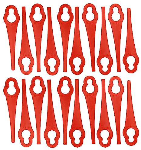 vhbw 20x Ersatz-Messer kompatibel mit Florabest FRT A20 A1, FRT 20 A1 Rasentrimmer - Ersatzklinge Rot, Nylon/Kunststoff