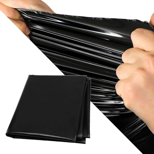 Janeepoch 0.12mm Pond Liner Black Rubber Koi Pond Liners for Waterfall Streams Fountains Flexible Impermeable Garden Membrane (Size : 1x1.0m(3.3x3.3ft))