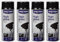 Générique Lot de 4 Bombes NOIR BRILLANT - 400ml - Bombe Peinture Aérosol - Séchage rapide - 945